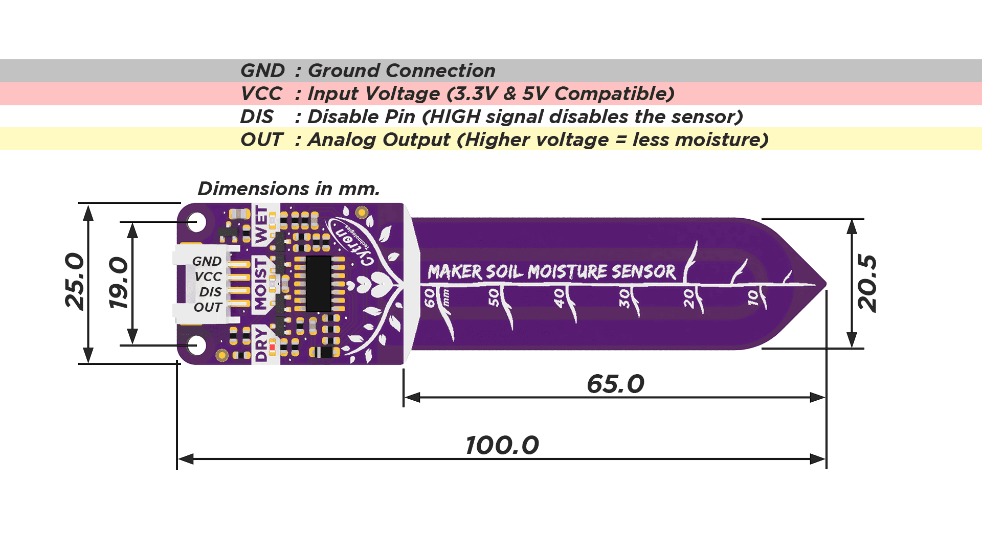 Maker Soil Moisture Sensor Capacitive